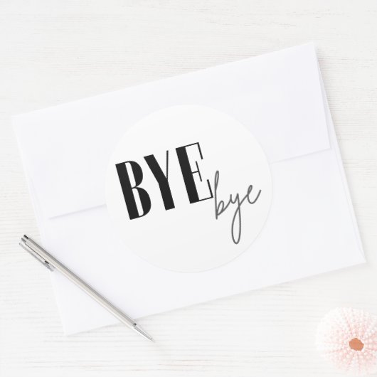 Bye bye ronde sticker (Envelop)