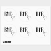 Bye bye ronde sticker (Vel)