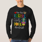 Bye Bye School Hello Pool Teacher Student Life Gra T-shirt (Voorkant)