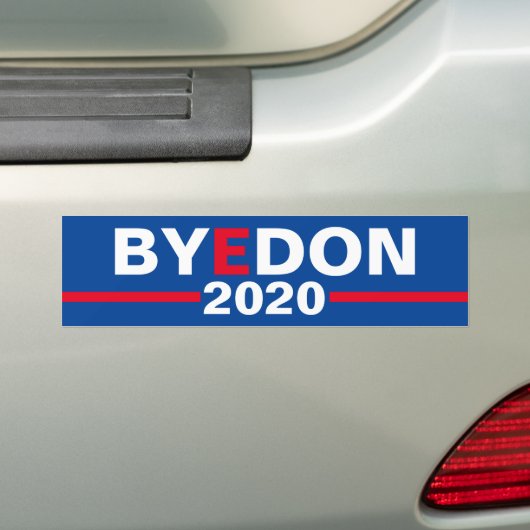 "Bye Don 2020" Blue Bumper Sticker (Op auto)