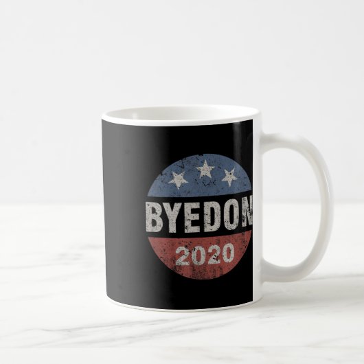 Bye Don 2020 Byedon Button Funny Joe Biden Anti Koffiemok (Rechts)