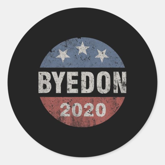 Bye Don 2020 Byedon Button Funny Joe Biden Anti Ronde Sticker (Voorkant)