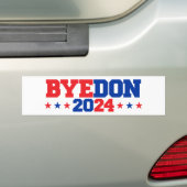 Bye Don 2024 Sluit hem op ByeDon Anti-Trump Bumpersticker (Op auto)