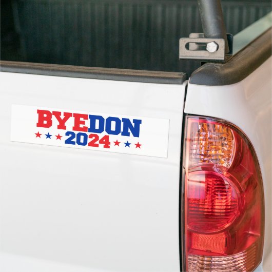Bye Don 2024 Sluit hem op ByeDon Anti-Trump Bumpersticker (Op Truck)