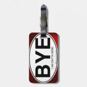 BYE EURO STICKER LABEL BAGAGELABEL (Achterkant verticaal)