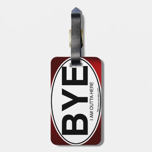 BYE EURO STICKER LABEL BAGAGELABEL (Achterkant verticaal)