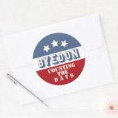Byedon telt de dagen tot President Joe Biden Ronde Sticker (Envelop)