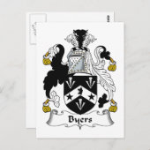 Byers Family Crest Briefkaart (Voorkant / Achterkant)