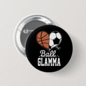 Byll Glamma Grappige Bysketbyll Voetbal Glamma Ronde Button 5,7 Cm (Voorkant /achterkant)