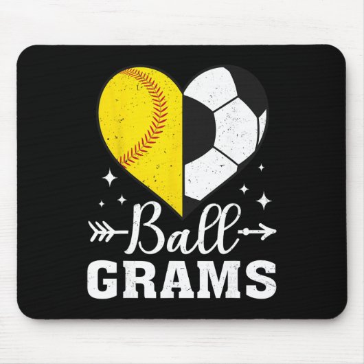 Byll Grams Funny Softbyll Soccer Grams  Muismat (Voorkant)