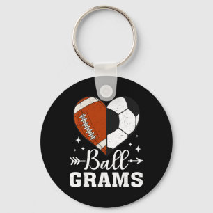 Byll Grams Grappige Voetbal Grams Sleutelhanger