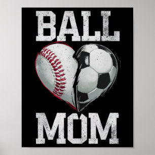 Byll Mom Voetbal Bysebyll Sporten Wedstrijddag Sup Poster