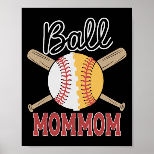 Byll Mommom Bysebyll Softbyll Speler Team Sporten Poster