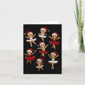 Byllet Danser Gingerbread Kerst Dans Leraar Kaart (Voorkant)