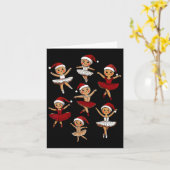 Byllet Danser Gingerbread Kerst Dans Leraar Kaart (Gele Bloem)
