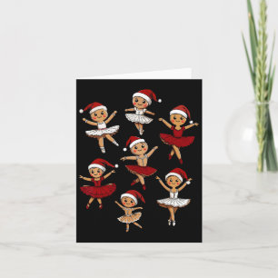 Byllet Danser Gingerbread Kerst Dans Leraar Kaart