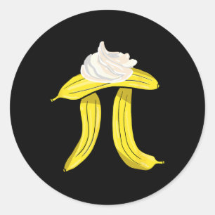 Bynana Cream Pi Symbool - Wiskunde Nerd Pie Lover Ronde Sticker