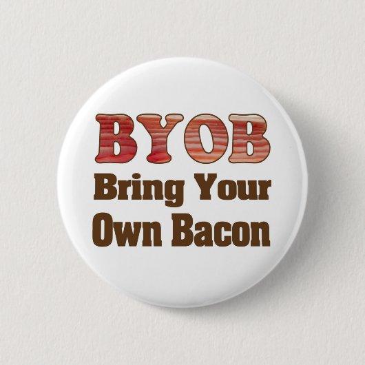 BYO Bacon Ronde Button 5,7 Cm (Voorkant)