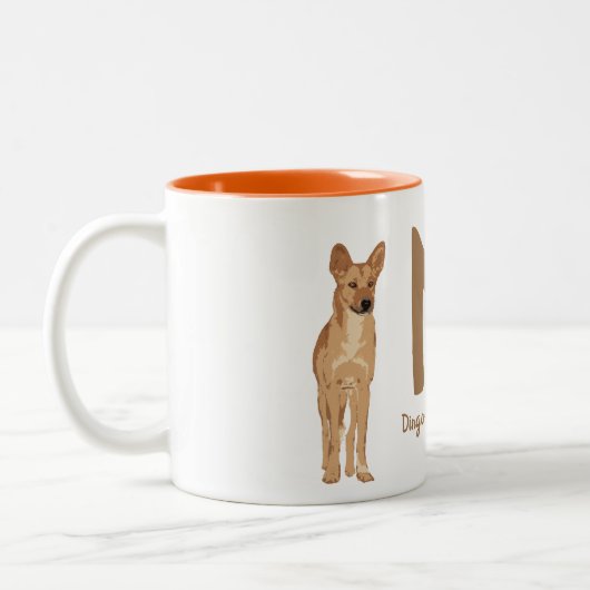 BYO Dingo (Canis dingo) "M" Tweekleurige Koffiemok (Links)