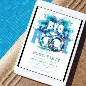 BYO Pool Party Blauw Turquoise Water Spetter Kaart