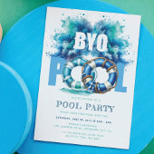 BYO Poolparty Blauw Turquoise Watersplash Kaart