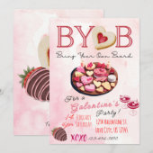 BYOB Charcuterie Board Galentine's Party Uitnodige Kaart (Voorkant / Achterkant)