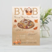 BYOB Charcuterie Bord Vriendendankfeest Uitnodigin Kaart (Staand voorkant)