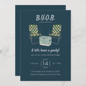 BYOB Guy's verjaardagsfeestje uitnodiging (Voorkant / Achterkant)