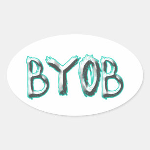 BYOB OVALE STICKER