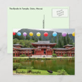 Byodo-in-boeddhistische tempel Hawaii Briefkaart (Voorkant / Achterkant)