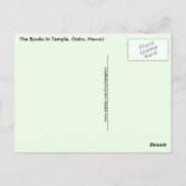 Byodo-in-boeddhistische tempel Hawaii Briefkaart (Achterkant)