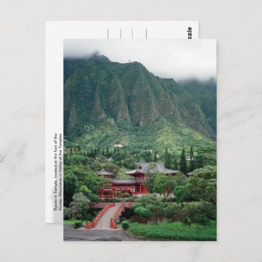 Byodo-In Temple, Oʻahu, Hawaïʻi - Briefkaart (Voorkant / Achterkant)