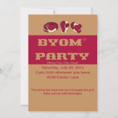 BYOM (breng Uw Eigen Vlees) Uitnodiging van BBQ (Voorkant)