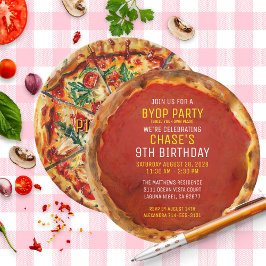 BYOP Build Your Own Pizza Custom Birthday Party  Kaart