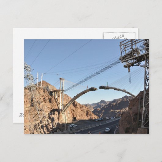 Bypass Construction van Hoover Dam Briefkaart (Voorkant / Achterkant)