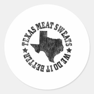 Byrbecue Brisket Texas vleeszweet zijn groter in T Ronde Sticker