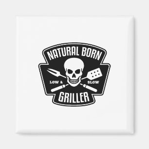 Byrbecue Natural Born Griller Grappige Grill Maste Magneet