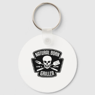 Byrbecue Natural Born Griller Grappige Grill Maste Sleutelhanger