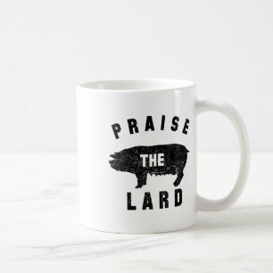 Byrbecue T - shirts - Praise The Lard - BBQ - Mann Koffiemok