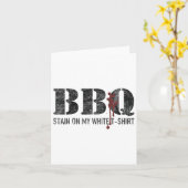 Byrbecue vlek op mijn witte 2 kaart (Gele Bloem)