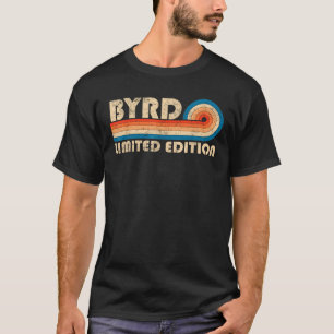 BYRD Achternaam Retro Vintage 80s 90s Verjaardagsr T-shirt