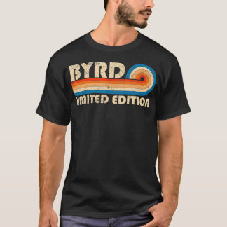 BYRD Achternaam Retro Vintage 80s 90s Verjaardagsr T-shirt