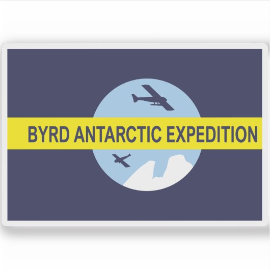 Byrds tweede Antarctische expeditievlag Sticker (Voorkant)
