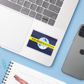 Byrds tweede Antarctische expeditievlag Sticker (Laptop met iPhone)