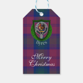 Byres Schotse Clan Tartan & Wapen Cadeaulabel
