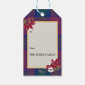 Byres Schotse Clan Tartan & Wapen Cadeaulabel (Achterkant)