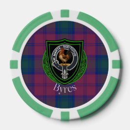 Byres Schotse Clan Tartan & Wapen Poker Chips