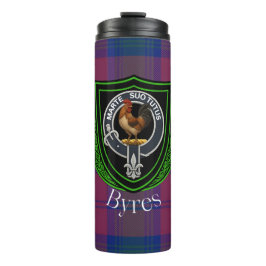 Byres Schotse Clan Tartan & Wapen Thermosbeker