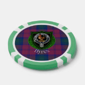 Byres Scottish Clan Tartan & Crest Poker Chips (Enkel)