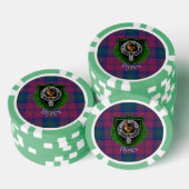 Byres Scottish Clan Tartan & Crest Poker Chips (Opstapeling)